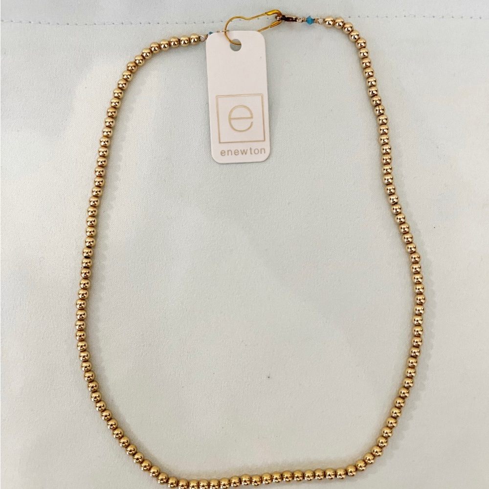 NWT e newton 17 inch Classic Gold 3mm beaded choker